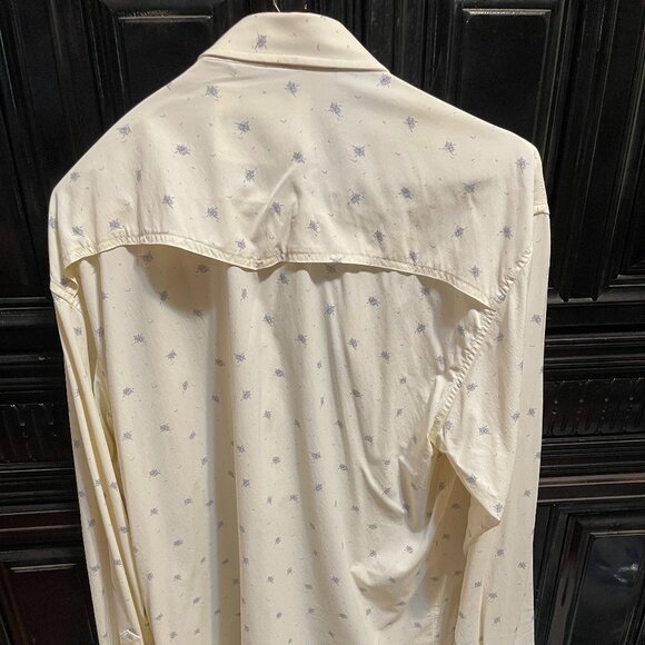 Poncho Light Cream Long Sleeve Shirt Mens M - Picture 4 of 4